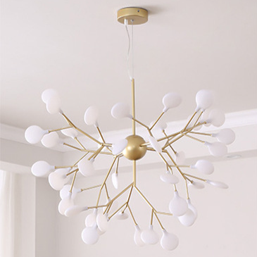 Modern Firefly LED Chandelier - Nordic Leaf Branch Pendant Light