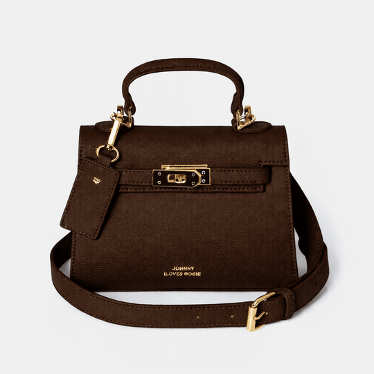 Willow Top Handle Tote Bag Dark Brown