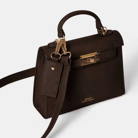 Willow Top Handle Tote Bag Dark Brown