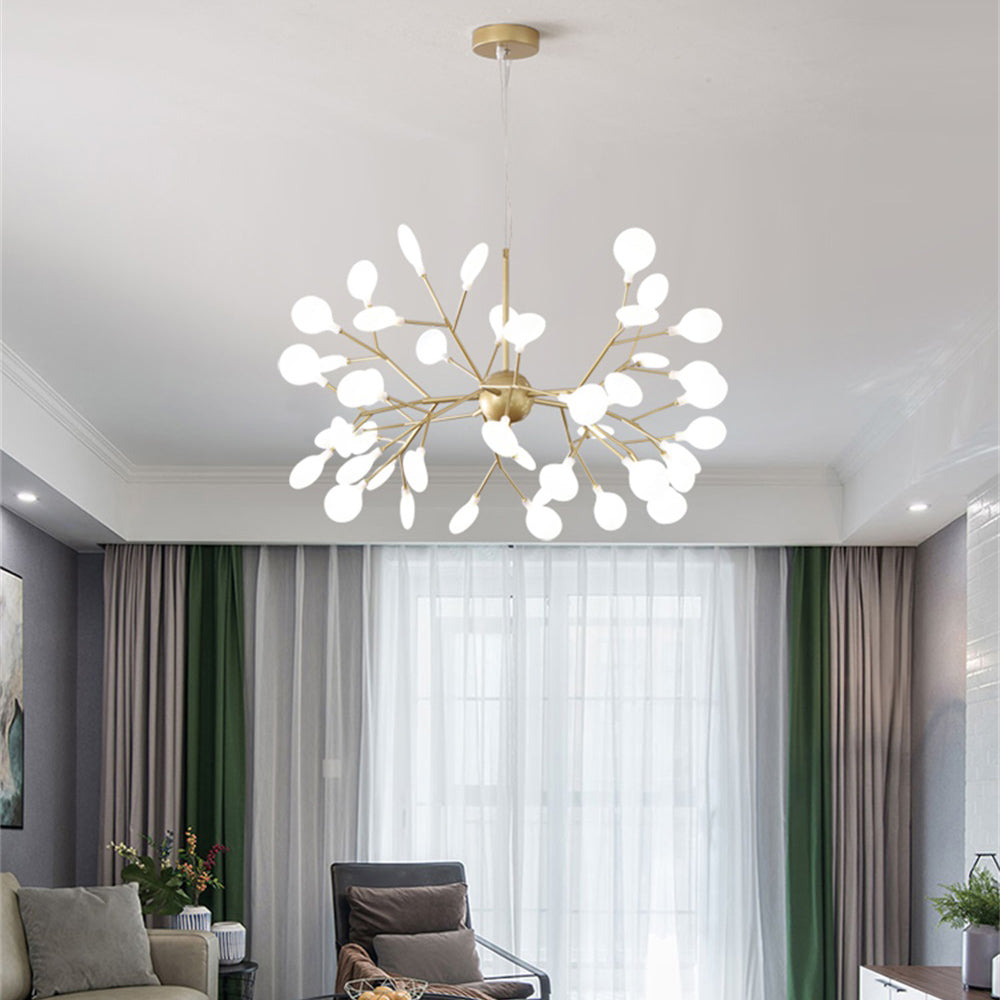 Modern Firefly LED Chandelier - Nordic Leaf Branch Pendant Light