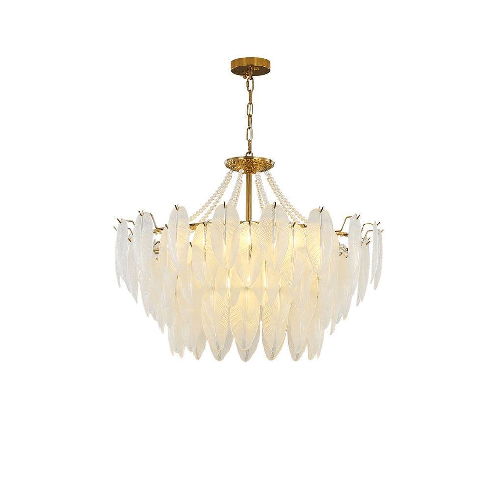 Luxury Modern Minimalist Living Room Shade Feather Chandelier