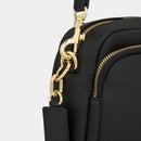Chelsea Midi Crossbody Bag -Black Leather
