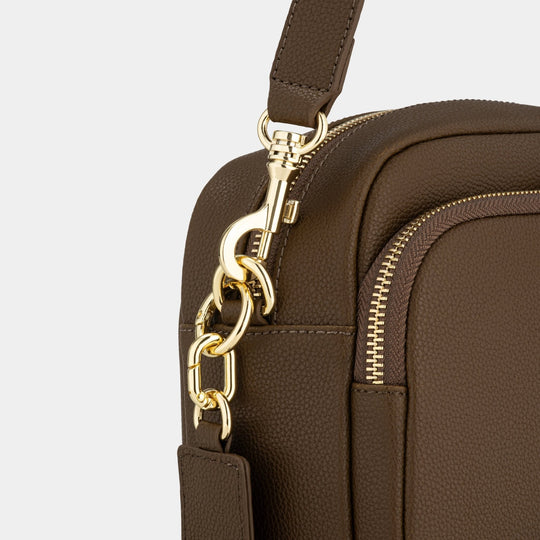 Chelsea Midi Crossbody Bag - Chocolate Brown Leather