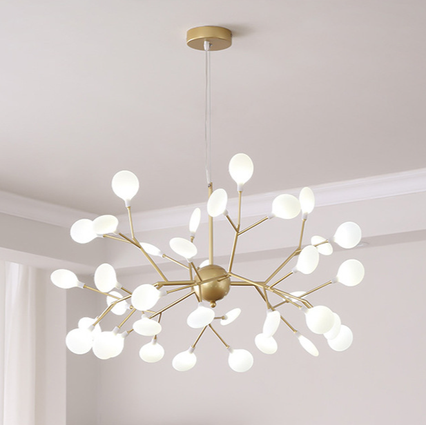 Modern Firefly LED Chandelier - Nordic Leaf Branch Pendant Light