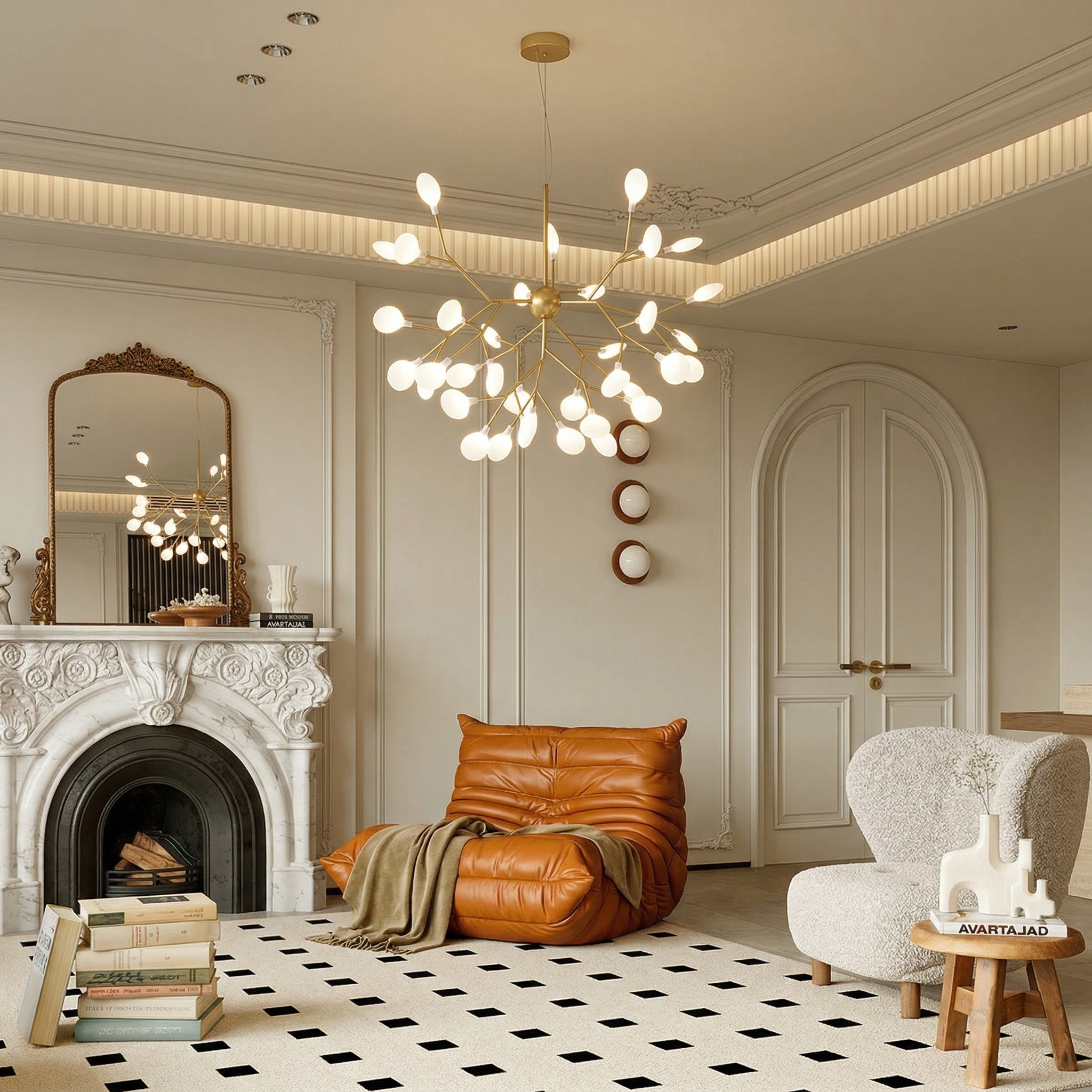 Modern Firefly LED Chandelier - Nordic Leaf Branch Pendant Light
