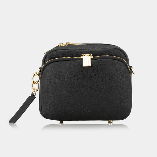 Chelsea Midi Crossbody Bag -Black Leather